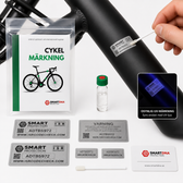 Applicering av UV-märkning och koddekaler på en cykel