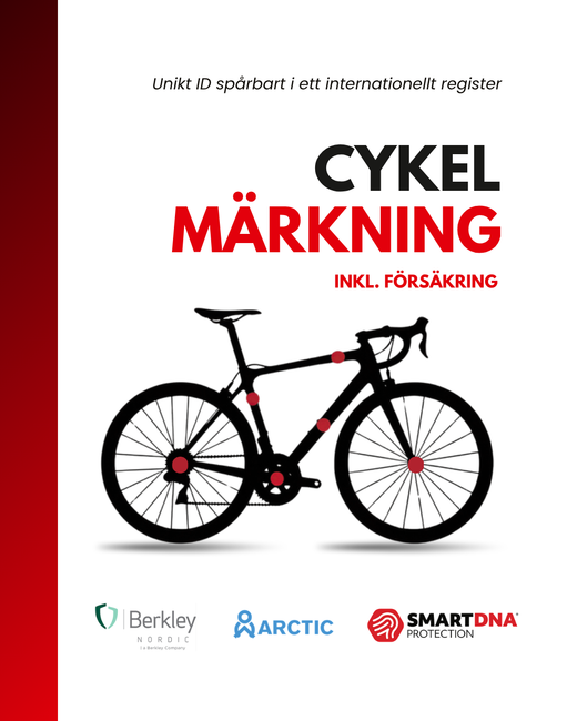 ISR RÖD Cykelmärkning med Försäkring
